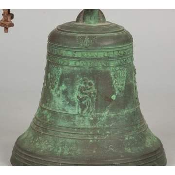 Early Italian Bell with Relief Figures, by Vincenzo Barborini