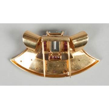 Gold & Gemstone Brooch