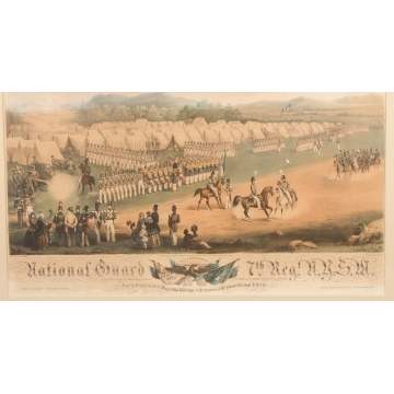 Rare National Guard 7th Regiment NYSM Hand Colored Print