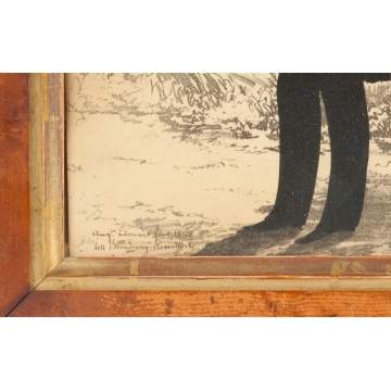 Alphabet Sampler & Auguste Edouart (1789–1861) Silhouette