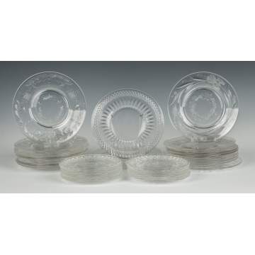 Cut & Engraved Glass Plates