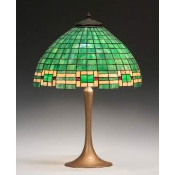 Arts & Crafts Style Leaded Glass Table Lamp