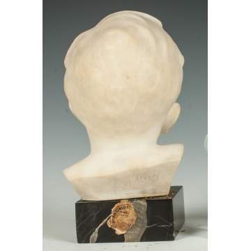 Carved Marble Head of a Boy
