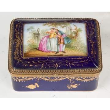 Brass Box, Jeweled Tiara & Enameled Box