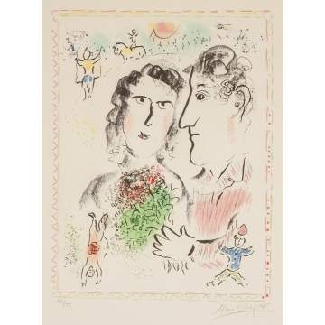 Marc Chagall (Russian, 1887-1985) "Engagement at the Circus"