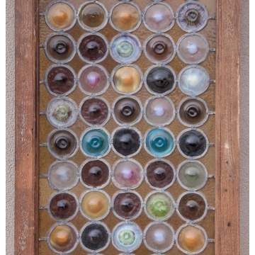 Bull's Eye Leaded Glass Window