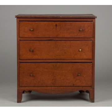 Rare Miniature Southern Inlaid Walnut Chest