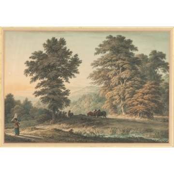 Attr. to John RWS Glover (British, 1767-1849) Landscape with Figures