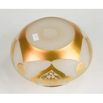 Steuben Acid Cut Back Gold Aurene & Alabaster Bowl