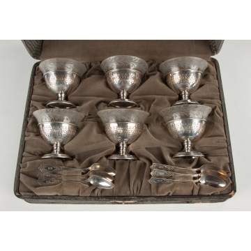 Two Sterling Silver Sherbet Cup Sets