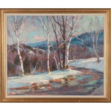 Emile A. Gruppe (American, 1896-1978) Winter Stream