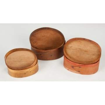 Group of Three Oval Pantry Boxes