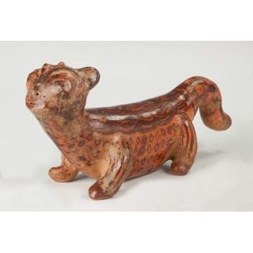 Pre-Columbian Painted Ceramic Cat