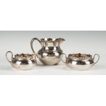 Dominick & Haff Sterling Silver Creamers and Sugar