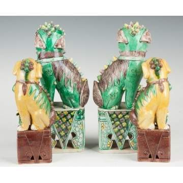 Two Pair of Chinese Porcelain Foo Dogs