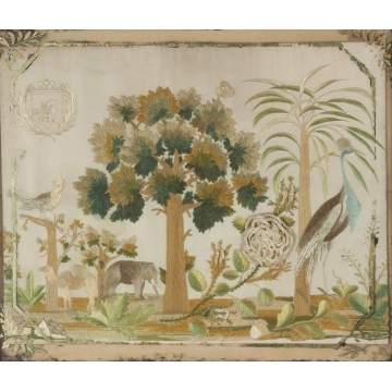 Unusual Needlework on Silk