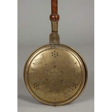 Pierced and Engraved Brass Bed Warmer