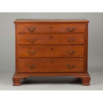Diminutive PA Chippendale Walnut Four-Drawer Chest