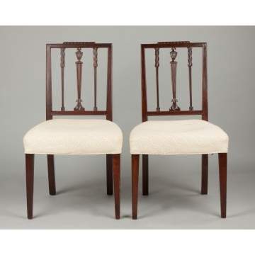 Pair of Hepplewhite Mahogany Side Chairs