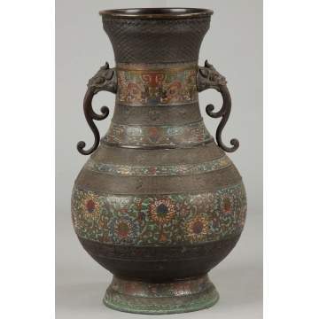 Chinese Bronze & Cloisonne Vase