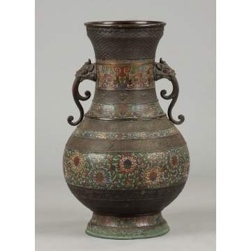 Chinese Bronze & Cloisonne Vase