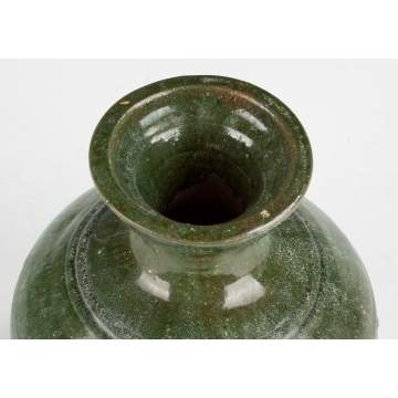 Early Chinese Green Glazed Hu Vessel