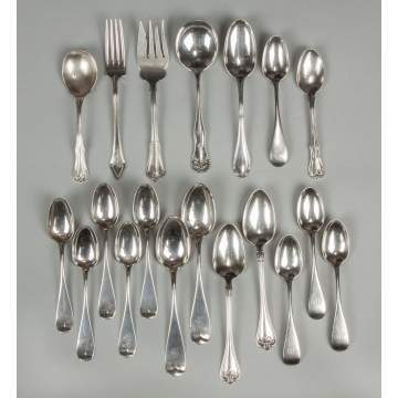 Large Group of Sterling & Coin Silver Flatware