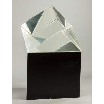 Charles Ross (American, B. 1937) Plexiglass Diamond Shaped Sculpture