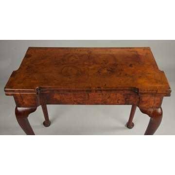 George II Burl Mahogany Card Table