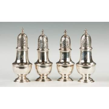 Four Sterling Silver Castors