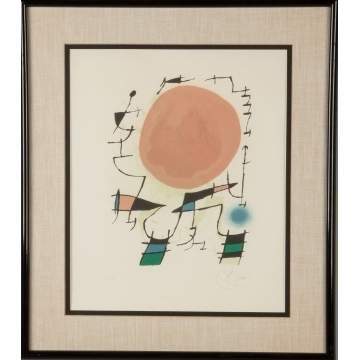 Joan Miró (Spanish, 1893-1983) Two Lithographs