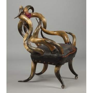 Horn Chair,Texas made by William Mittmann of San Antonio