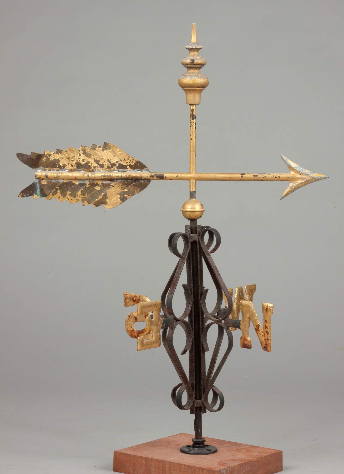 Arrow Wrought Iron & Copper Weathervane Cottone Auctions