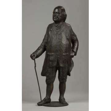 Dexter Benedict (American) Benjamin Franklin, Cast Bronze