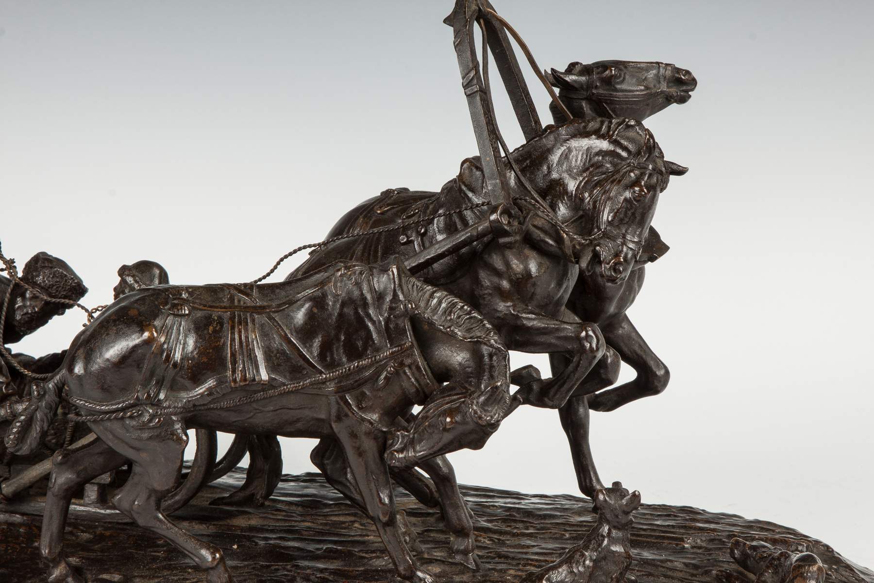 Evgeni Lanceray (Russian, 18751946) Group of a Troika, Bronze