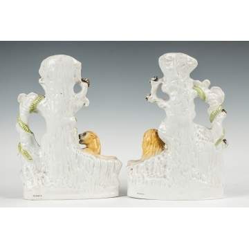 Pair of Staffordshire Spill Vases