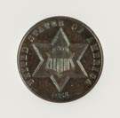 1864 Silver Three Cent