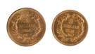Two Three Dollar Gold Coins