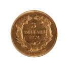 1874 Three Dollar Gold Coin