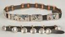 Two Navajo Silver & Turquoise Belts