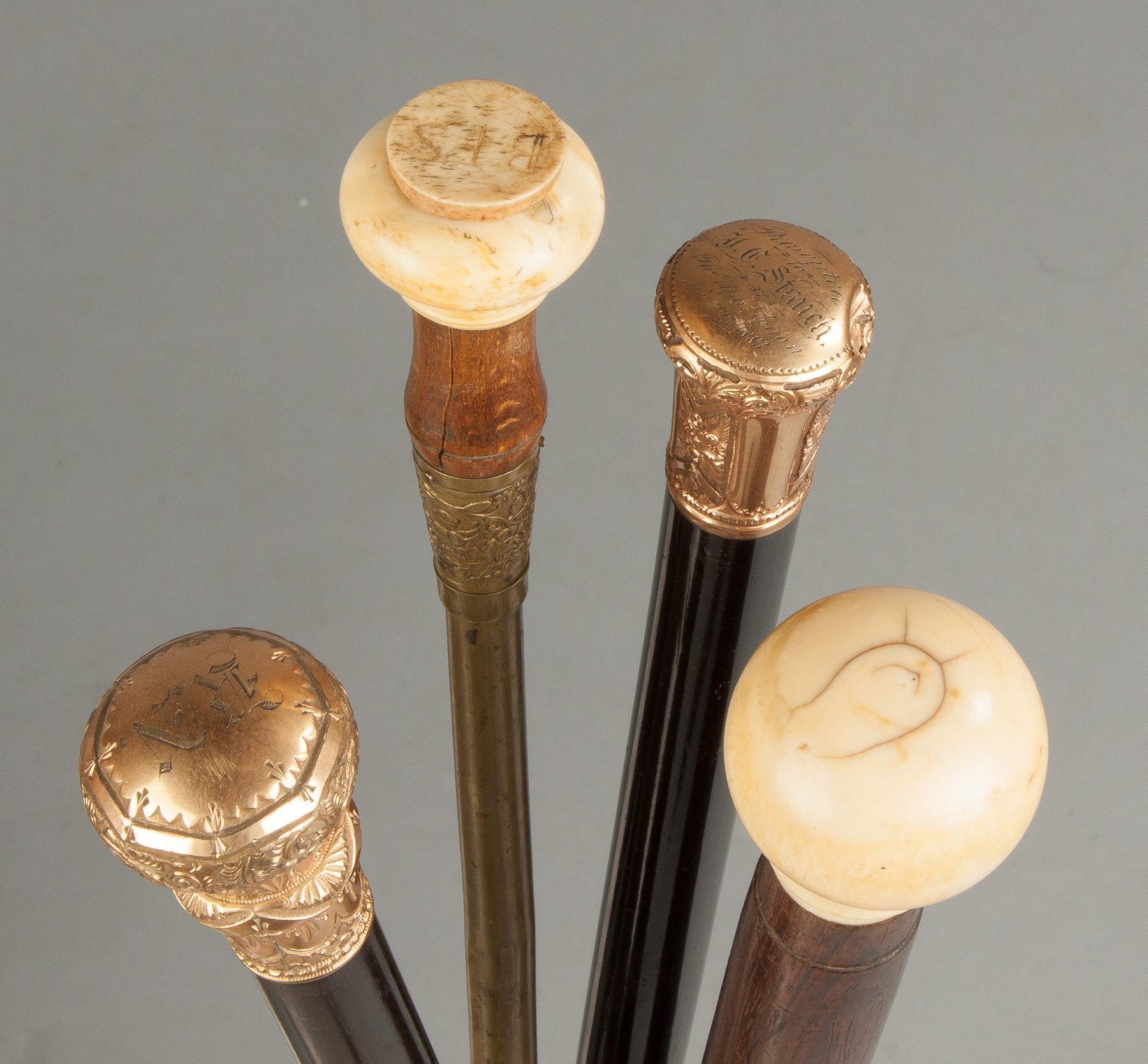 Group of Four Vintage Canes Cottone Auctions