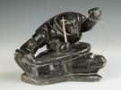 Inuit Carved Soapstone of a Seal Hunter