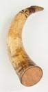 Jacob Kugler Stepped & Carved Fish Mouth Powder Horn, Revolutionary War