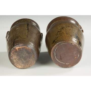 Two Possibly Southern Redware Jars with Handles