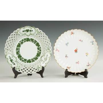 Two Hand Painted Meissen Plates