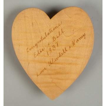 Wendell Castle (American, Born 1932) Carved Maple Heart