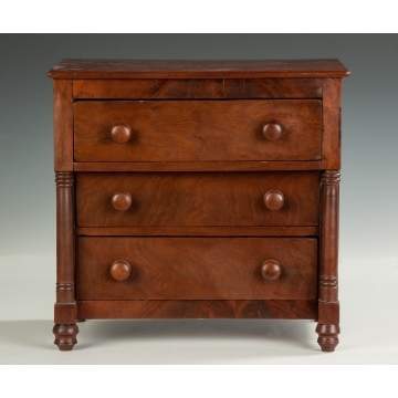 Miniature Mahogany Three Drawer Chest