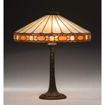 Duffner & Kimberly Arts & Crafts Leaded Glass Lamp