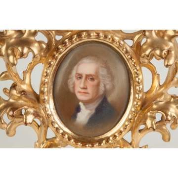 Painting on Porcelain of George Washington