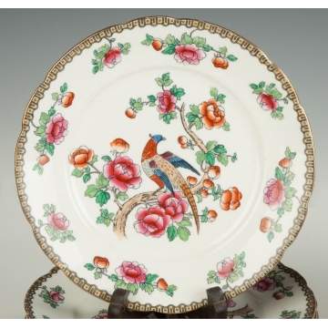 Whieldon Ware Pheasant Pattern Dessert Set